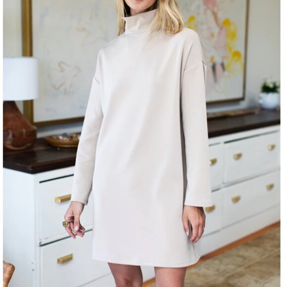 Emerson Fry Edie Turtleneck Dress Wheat - Small - Picture 1 of 10